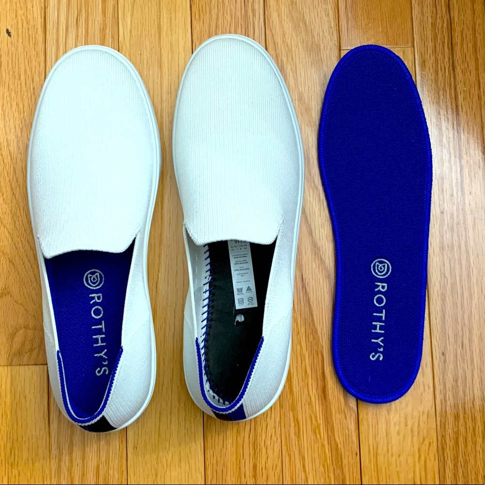 Brand New Rothy’s Bright White Sneakers Size 9.5
